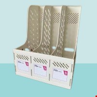 جاکتابی سه خانه پلاستیکی آذران تحریرات کد 324