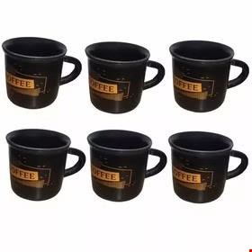 فنجان قهوه خوری مدل espresso مجموعه 6 عددی مشکی